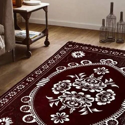 Rectangle Woolen Printed Floor Mat