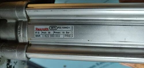 Silver Cylindrical Aluminium Bosch Rexroth Pneumatic Cylinder