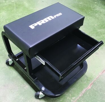 Mechanic's Roller Shop Stool with Drawer