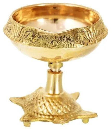 Golden Brass Akhand Diya, for Pooja