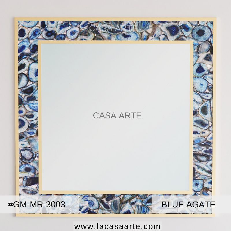 Casa Arte Blue Agate Mirror, Feature : Attractive Look, Fine Finish, High Quality