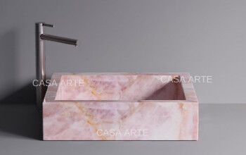 Rose Quartz Wash Basin