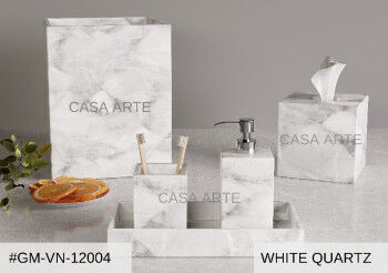 White Quartz Bathroom Vanity Set, Feature : Fine Finished
