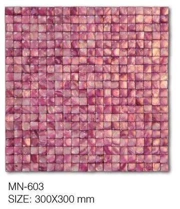 Square Pink Shell Mosaic Tile, Packaging Type : Box