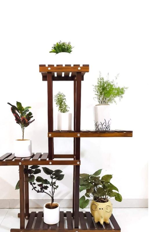 4 Step Wooden Flower Pot Stand, for Plantation, Outdoor Decoration, Feature  : Unique Designs, Perfect Shape at Rs 3,000 / Piece in Sambhal