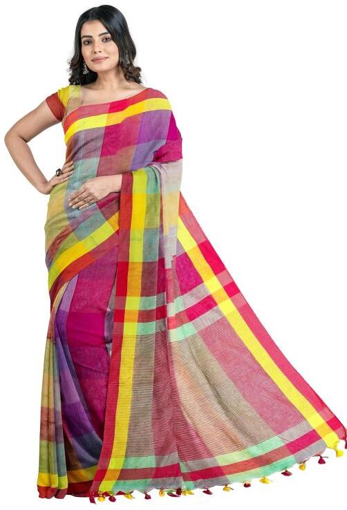 Unstitched Pom Pom Saree