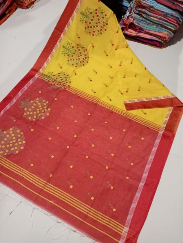 Unstitched Silk Embroidery Saree