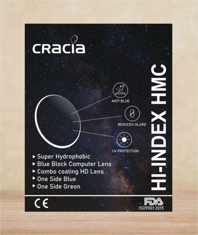 Plain Silicon Cracia HI NDEX HMC, Shape : Round