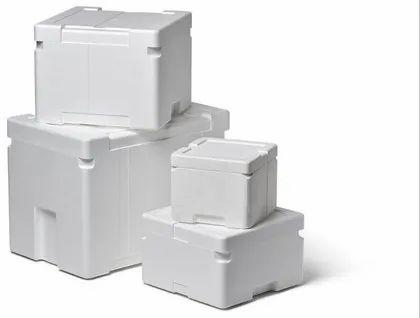 White Pomegranate Packaging Thermocol Box, Storage Capacity : 54 litres