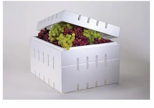 White Thermocol Grapes Packaging Box