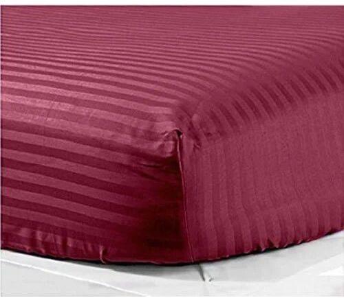 Silk Bed Sheet, Pattern : Solid Stripe