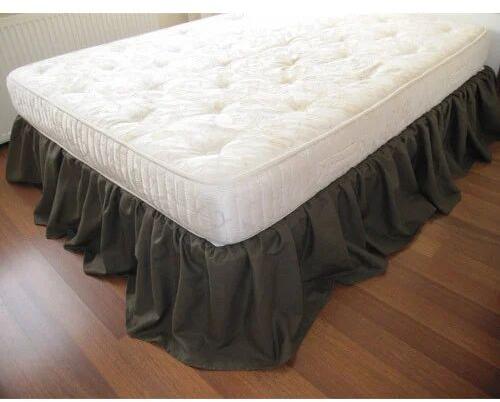 Brown Silk Bed Skirts Solid