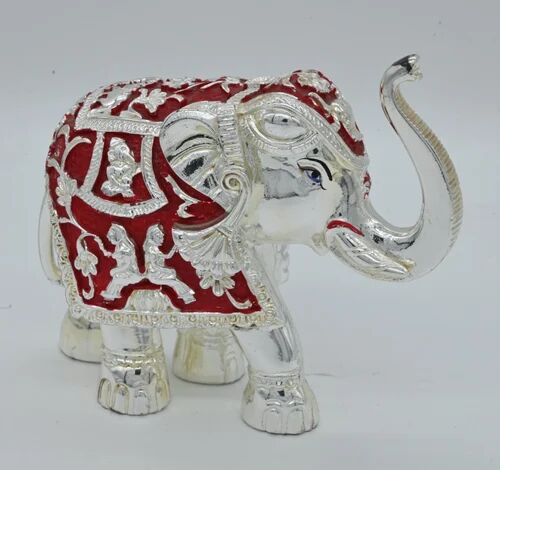 Resin Silver Plated Elephant Statue