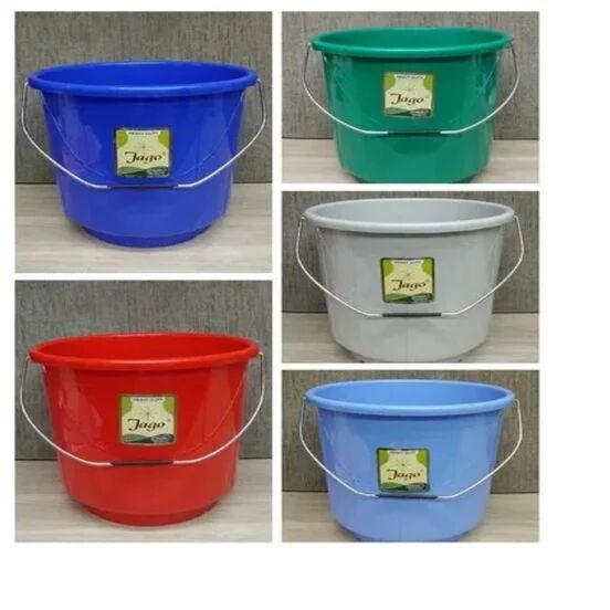 Round Jago Plastic Bucket, Color : Multi colors