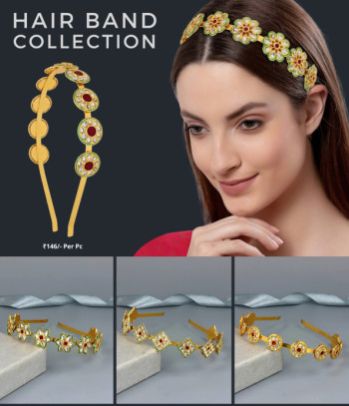 Plated Metal Sylish Jeweled Hair Bands, Packaging Type : Box