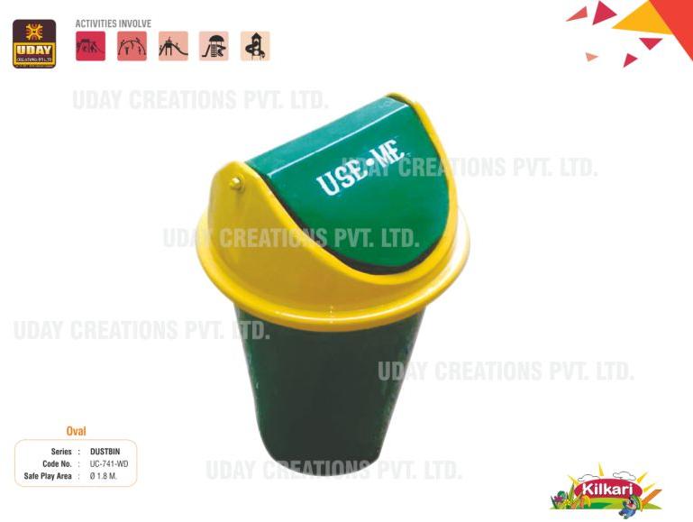 Printed FRP Oval Dustbin, for Store Garbage, Feature : Durable, Eco Friendly, Fine Finished, Non Breakable