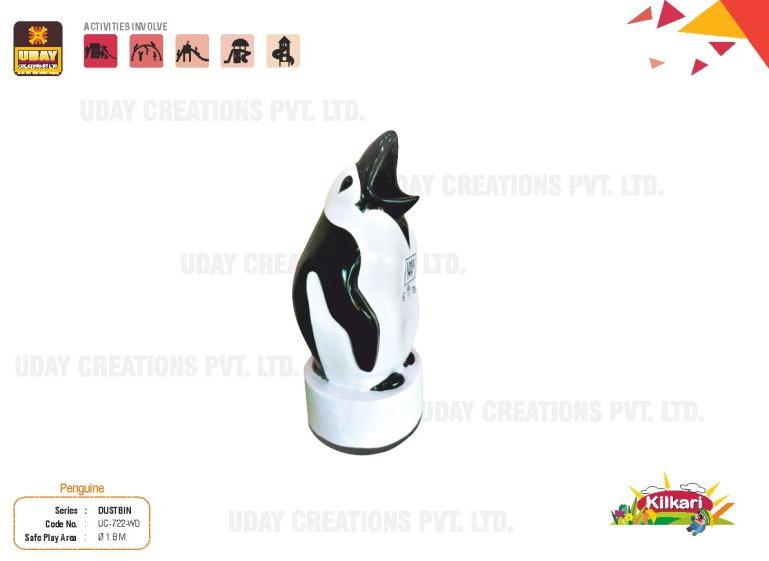 Printed FRP Penguine Dustbin, for Store Garbage