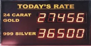 Gold Silver Rate Display Board