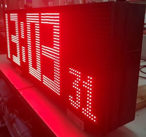 Rectangle Jumbo Size LED Digital Clock, for Stop Watch, Color : Red