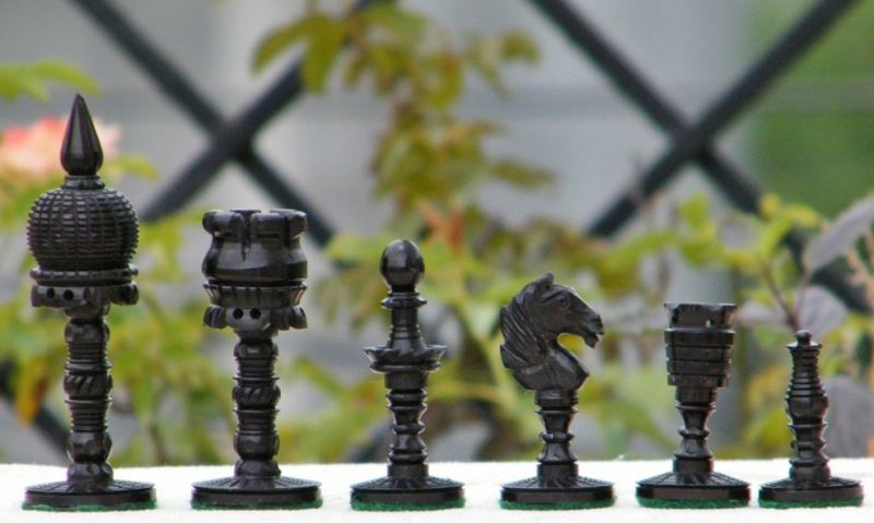 Black KB2 Classic Taj Bone Chess Pieces, for Playing, Feature : Crackproof, Fine Finishing