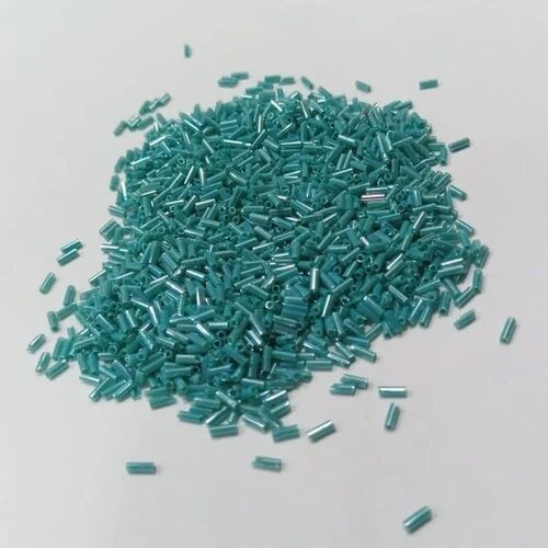 Sea Green Glass Tube Beads, Packaging Type : Loose