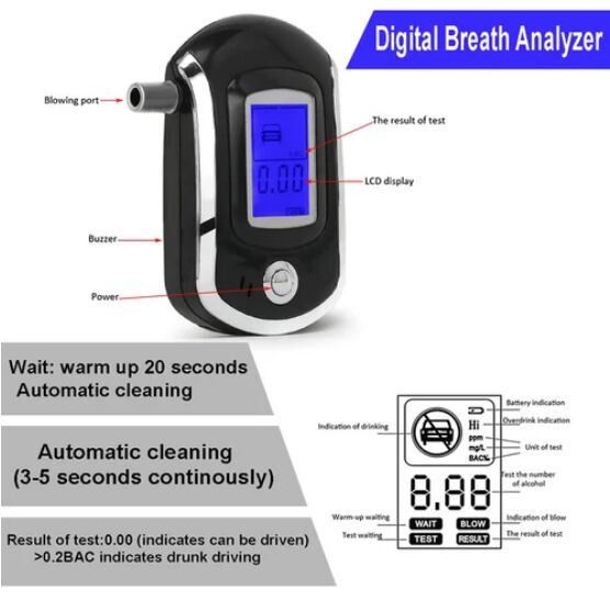 Rapidscreen Digital Breath Alcohol Tester