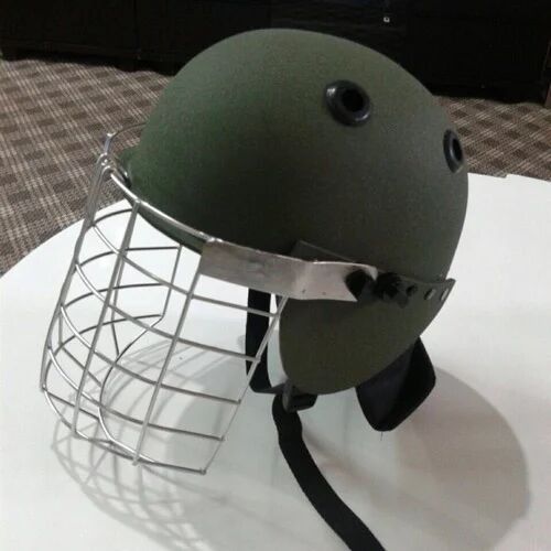 Plain Fiber Color Coated Safety Military Helmets, Color : Green