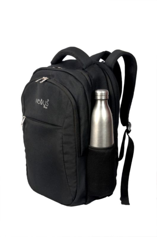 Plain Denim Black Professional Backpack Bag