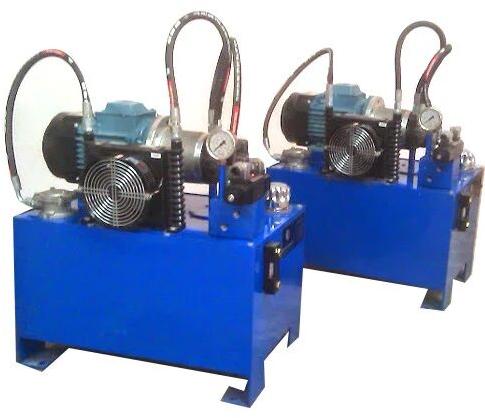 Blue Electric Mild Steel Hydraulic Power Pack Machine, Voltage : 440-380 V