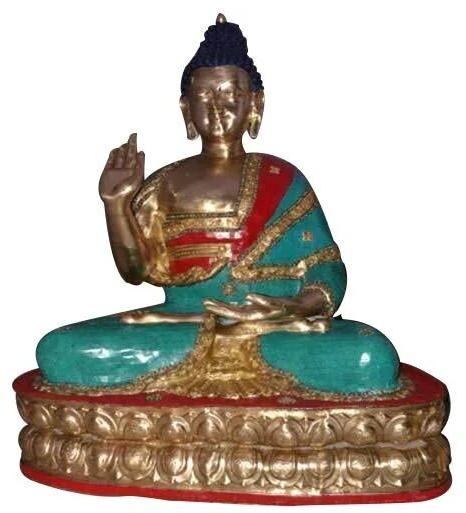 Handicraft Home Multicolor Brass Buddha Statues