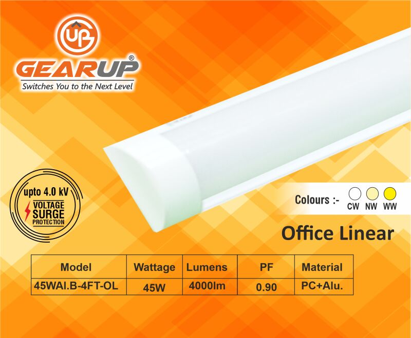 Rectangular LED Linear Tube Light, Color : White