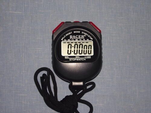 Racer Digital Stop Watch, Color : Black