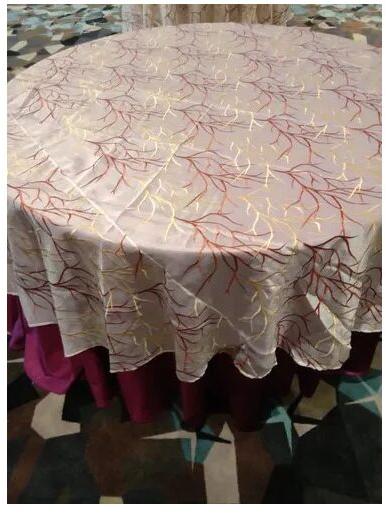 Designer Silk Table Cover, Shape : Round
