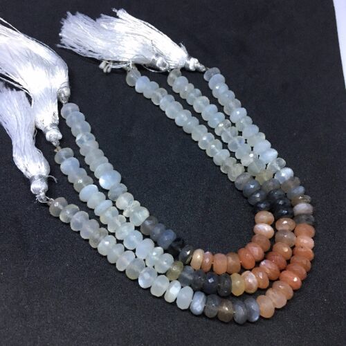 Gemstone Strand Beads Moonstone Jewelry, Color : Multi Color