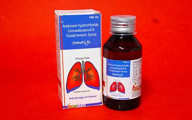Ambroxol Hydrochloride, Levosalbutamol And Guaiphenesin Syrup