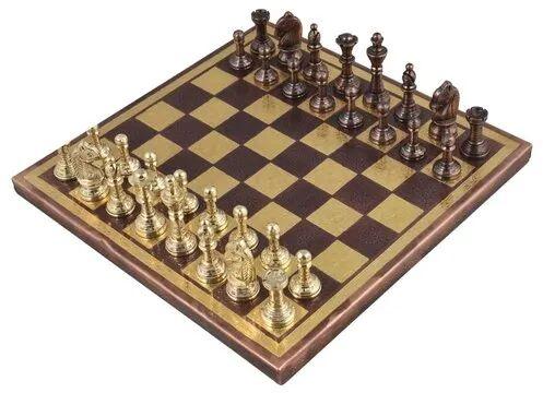 Brass Chess Board, Size : 12*12 Inches
