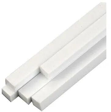 White PTFE Square Rod, Length : 300 mm