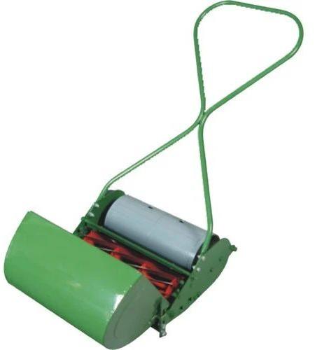 Green Tubed Roller Type Engine Lawn Mower, for Grass Cutting