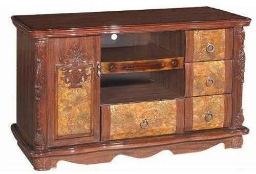 Wooden TV Stand, Color : Brown