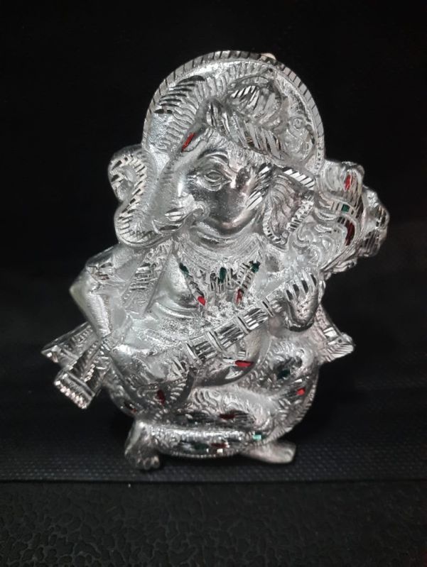 KCE Ganesha statue white metal