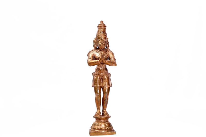 Polished Bronze Standing Hanuman Statue, for Home, Feature : Rustproof, Perfect Shape, Easy To Place