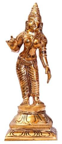 Polished Bronze Standing Parvati Statue, for Home, Feature : Perfect Shape, Easy To Place, Complete Finishing