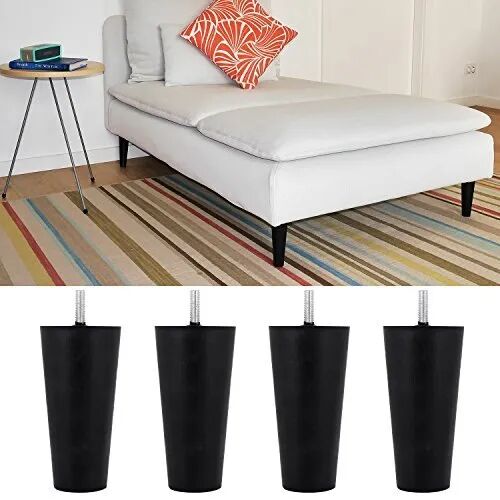 PVC Sofa Leg, Color : Black