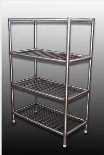 Stainless Steel Kitchen Rack, for Housing, bar, restaurant, hotel , Color : Silver