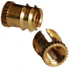 Round Hex Brass Self Locking Expansion Inserts, for Electrical Fittings