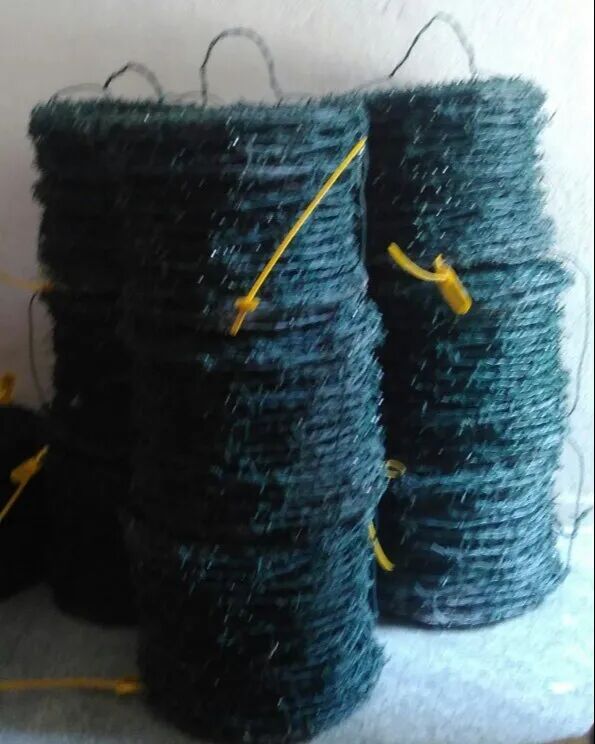 Pvc coated barbed wire, Color : Green