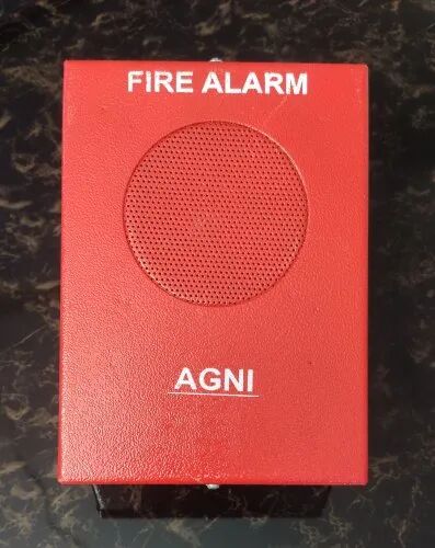 Mild Steel Fire Alarm Hooter, Color : Red