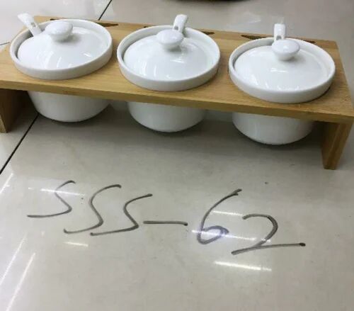 Round ceramic Pickle Set, for Restaurant, Size : 200ml