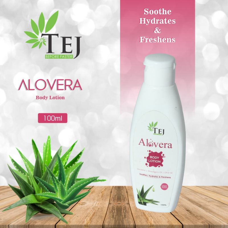 Alovera Body Lotion, for White, Form : Soft, Liquid