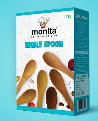 Monita Edible Spoon, Color : Brown